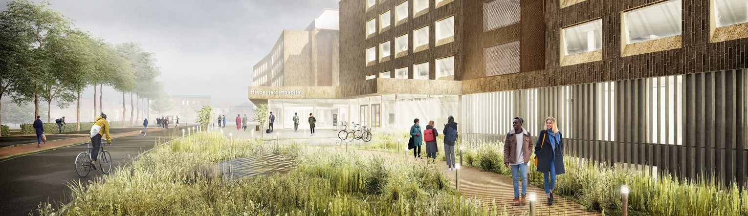 Fremtidens hospital på Bispebjerg får et grønt og indbydende ankomstområde